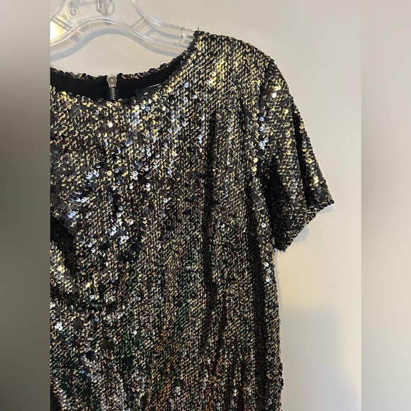 Vici top floor black gold sequin mini dress - Picture 6 of 7
